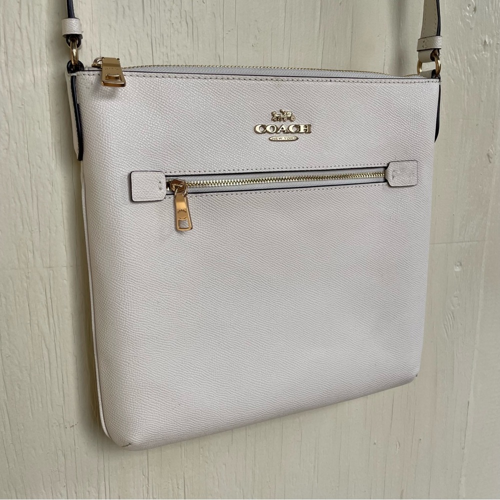 Coach White Rowan File Purse